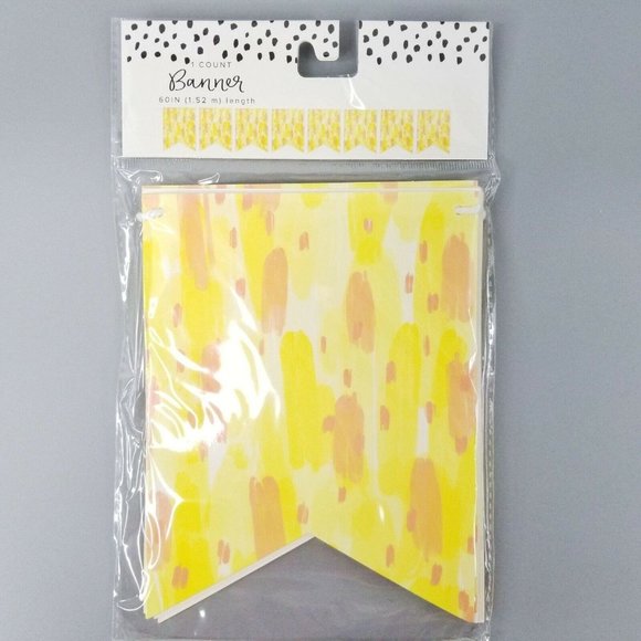 Party Decorations Bundle Happy Birthday Banners Door Hanger Yellow Lot of 5 NEW - Picture 4 of 5